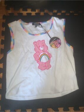 Dollskill Care Bears Pink Rainbow Tank Top  - White